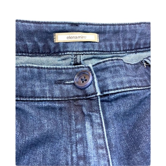 Elena Miro Medium Wash Denim Jeans Size 12 Button Zipper Fly Embellished Pants - Picture 4 of 8
